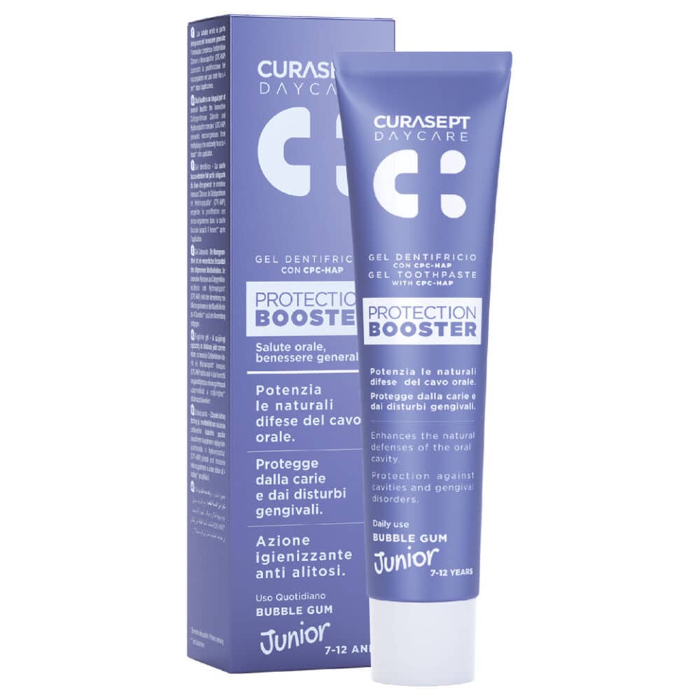 Curasept Daycare Protection Booster Junior toothpaste and pack